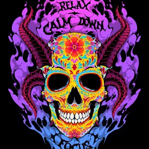 Sugar Skull big  Holographic slap